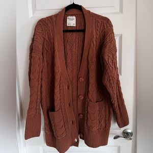 Abercrombie & Fitch long chenille cardigan medium